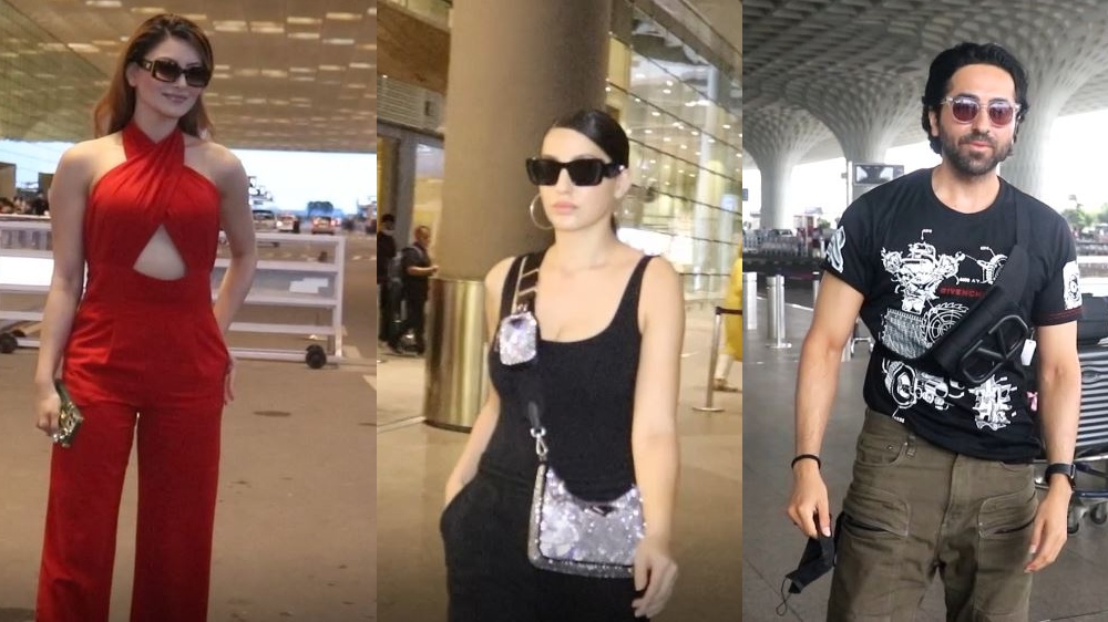 Nora Fatehi, Ayushmann Khurrana, Urvashi Rautela ace Airport look