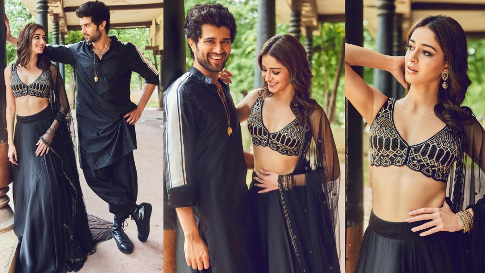 Ananya, Devarakonda twin in all black for Liger promotions