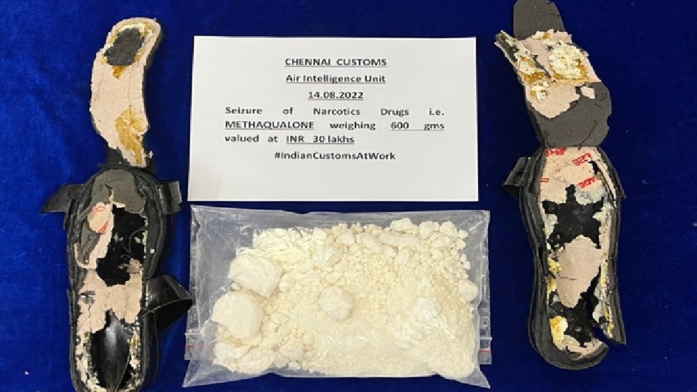 Customs seize Methaqualone worth Rs 30 lakh in Chennai