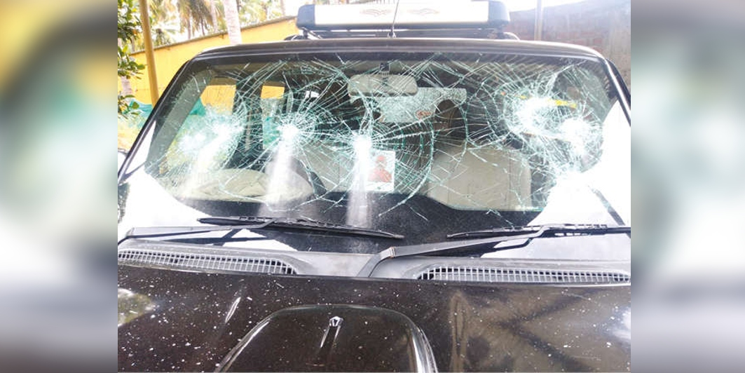Theni BJP functionary’s car damaged