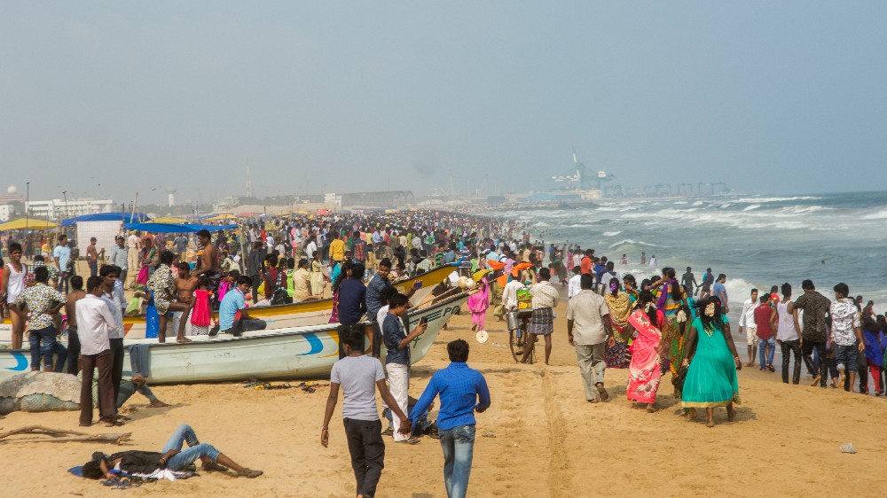 Marina life guards to ensure drowning free Marina beach