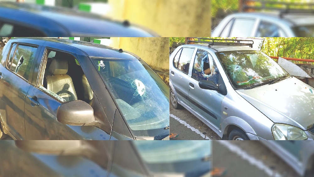 Kovai dist tense as vehicles of Hindu outfit members attacked Kovai dist tense as vehicles of Hindu outfit members attacked