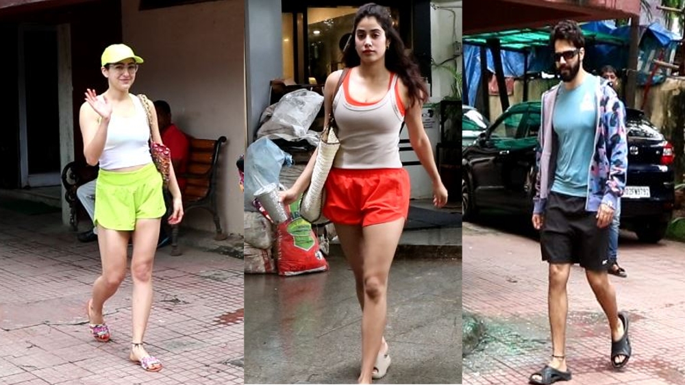 In pics: Varun, Sara, Janhvi spotted outside gym