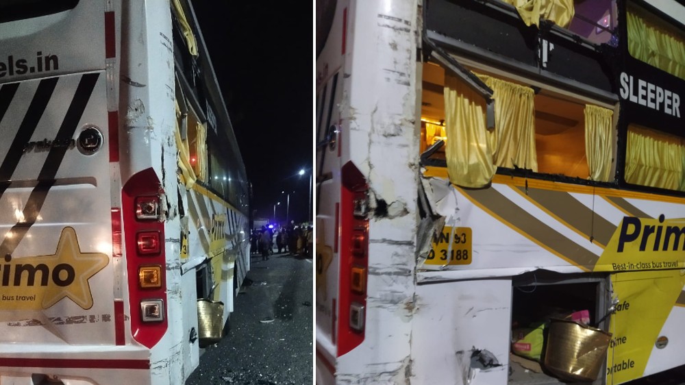 Six killed, two injured as truck rams into omni bus