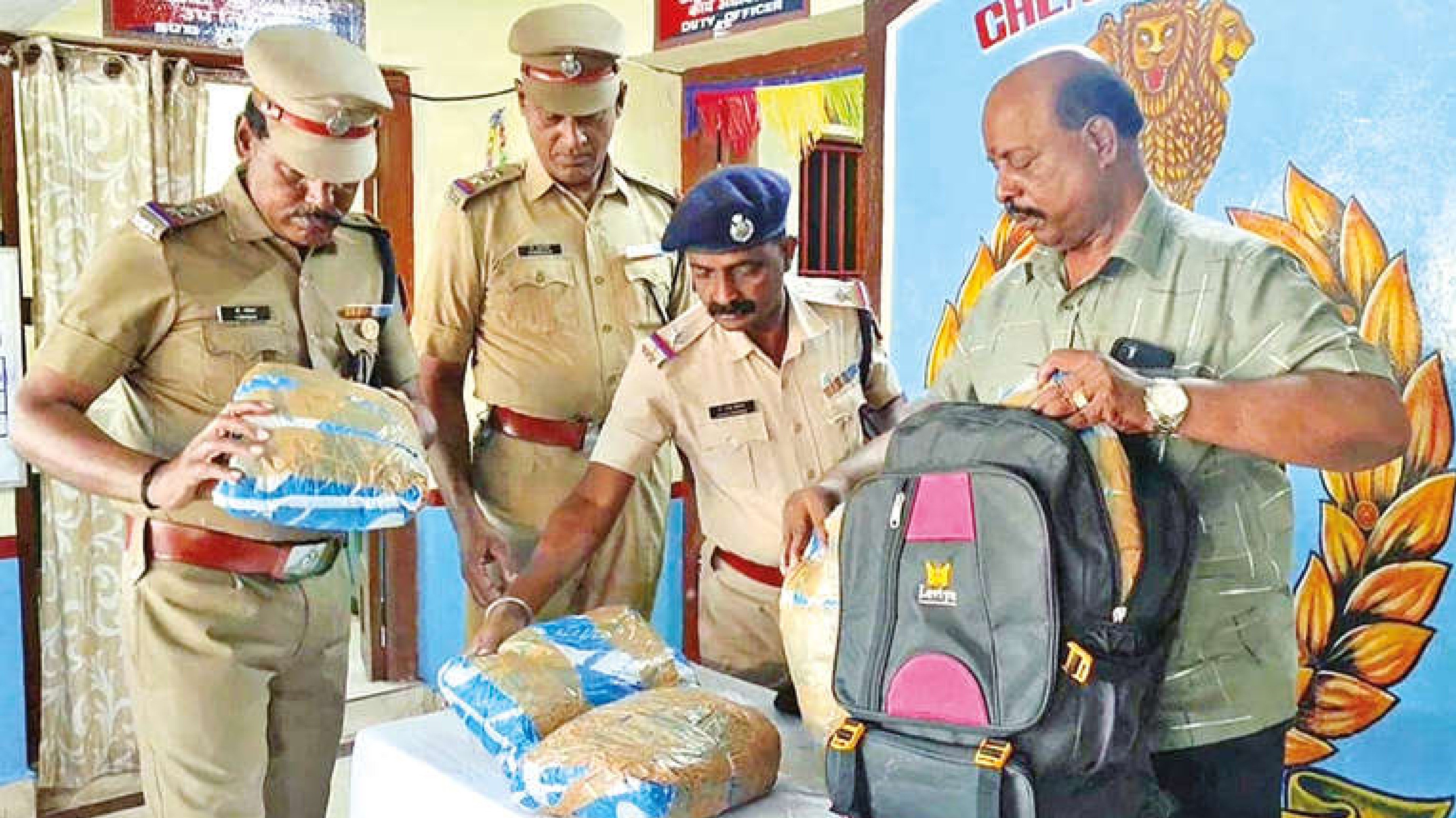 Parcels of 12 kg ganja found in express train Parcels of 12 kg ganja found in express train