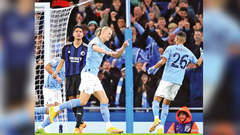 Relentless Haaland at the double as Man City crushes Copenhagen