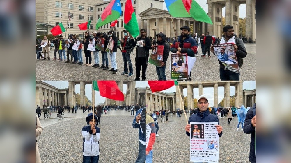 Baloch National Movement protests in Berlin against Pak Army