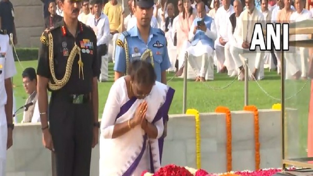 Prez Murmu, VP Dhankhar pay tributes to Gandhi, Shastri