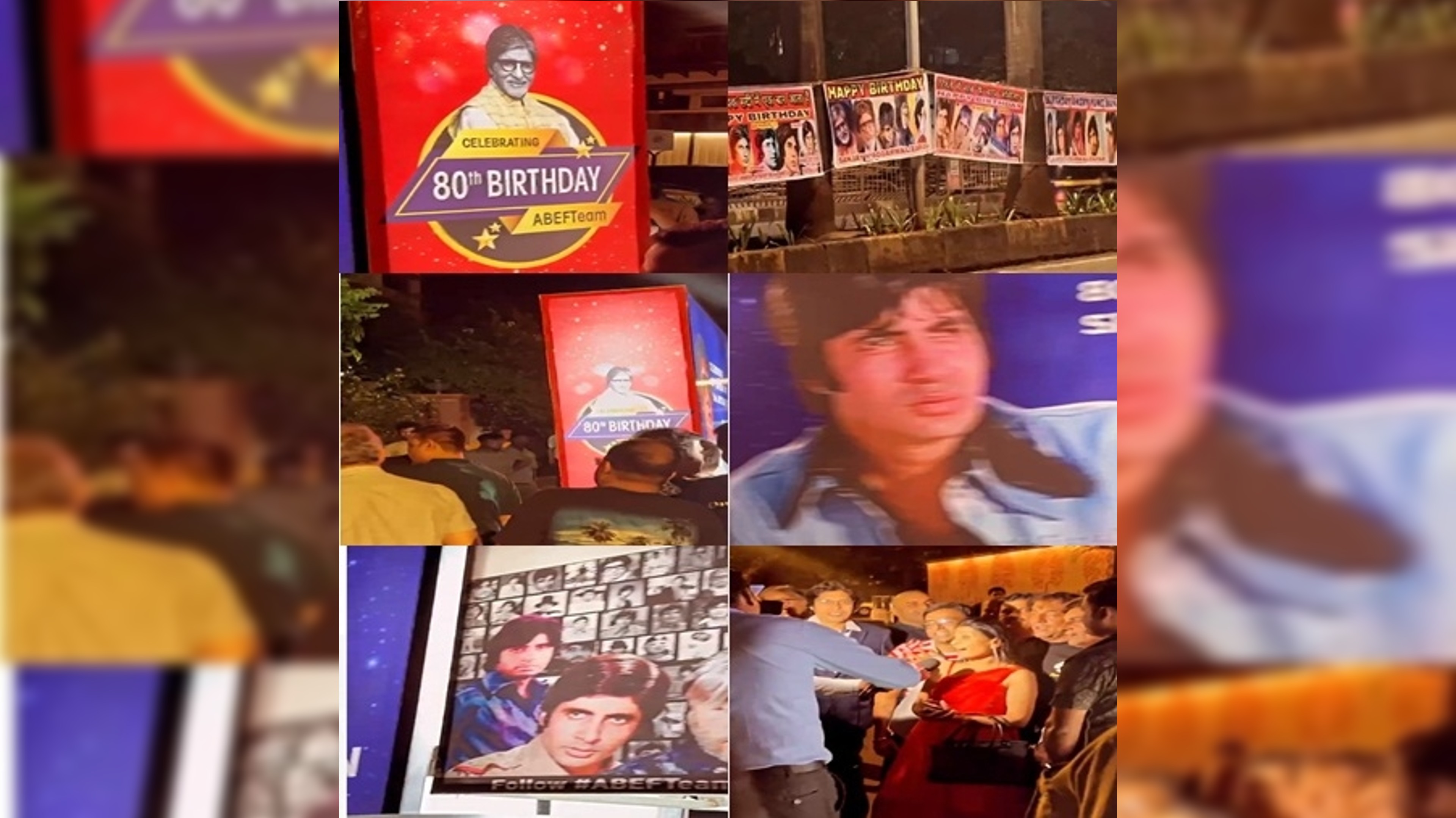 Fans celebrate Big Bs birthday outside Jalsa with pomp & show