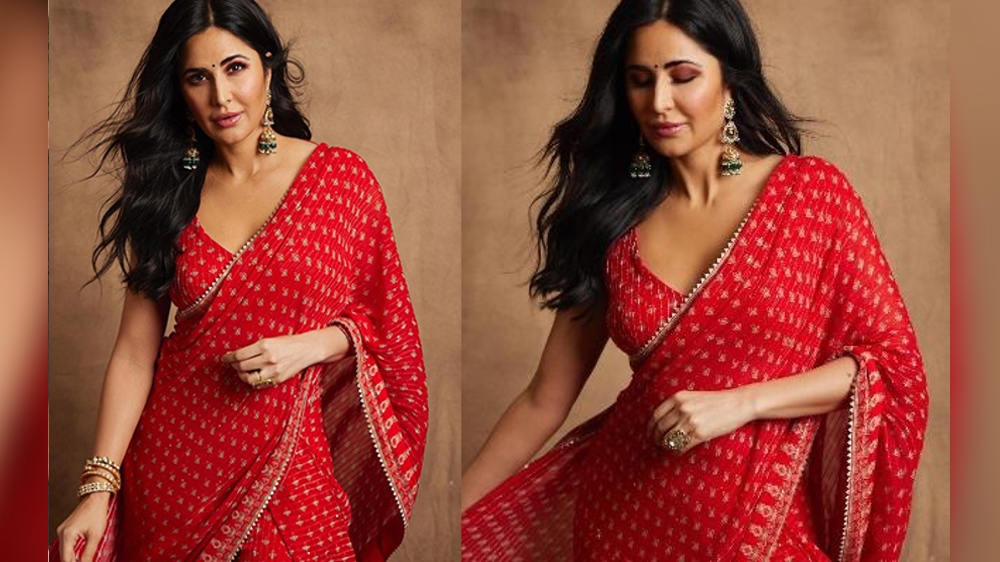 Katrina Kaif stuns in red sharara saree in latest pictures