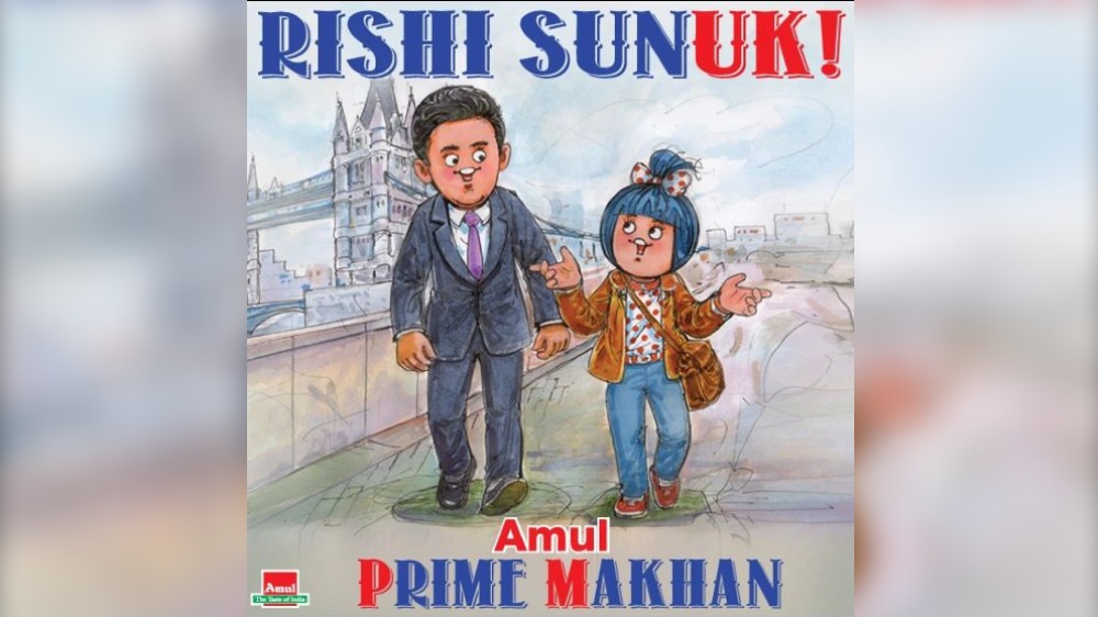 Prime Makhan: Amul congratulates UK PM Rishi Sunak Prime Makhan: Amul congratulates UK PM Rishi Sunak