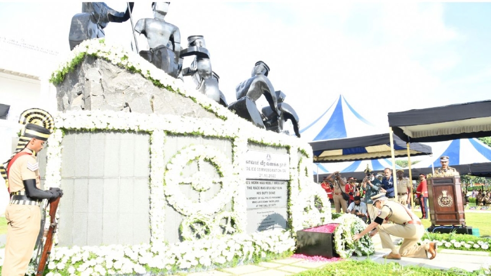 Police Commemoration Day observed at Chennai headquarters