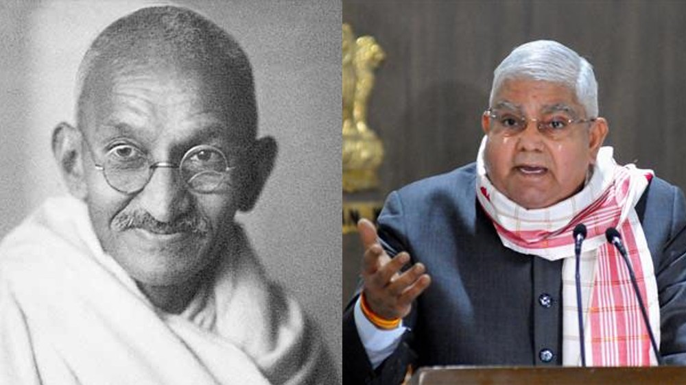 Gandhis sane voice to avoid war guides humanity: VP Dhankar Gandhis sane voice to avoid war guides humanity: VP Dhankar