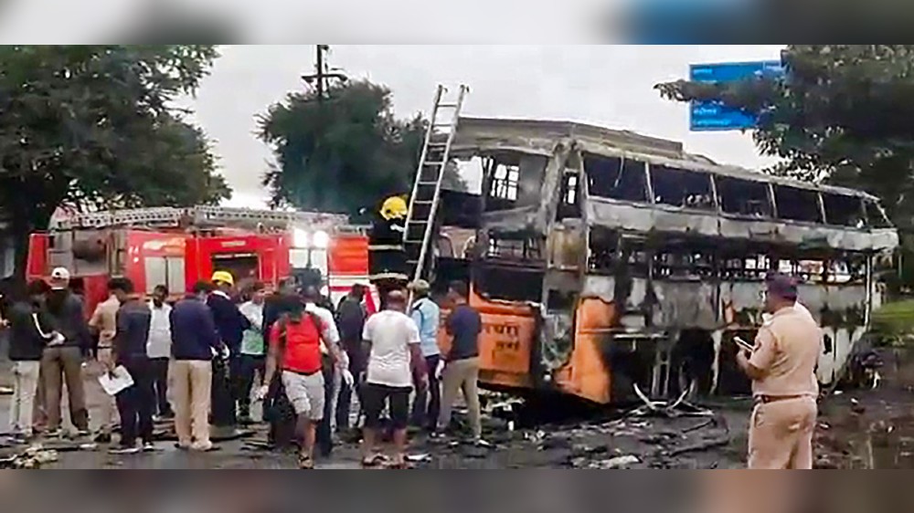 Woke up due to loud sound & ran out: Nashik bus tragedy survivor Woke up due to loud sound & ran out: Nashik bus tragedy survivor