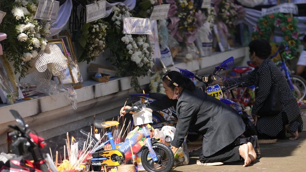 Thai day care massacre victims prepared for funeral rites
