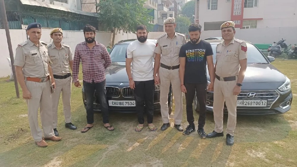 Three held for bursting firecrackers in moving car
