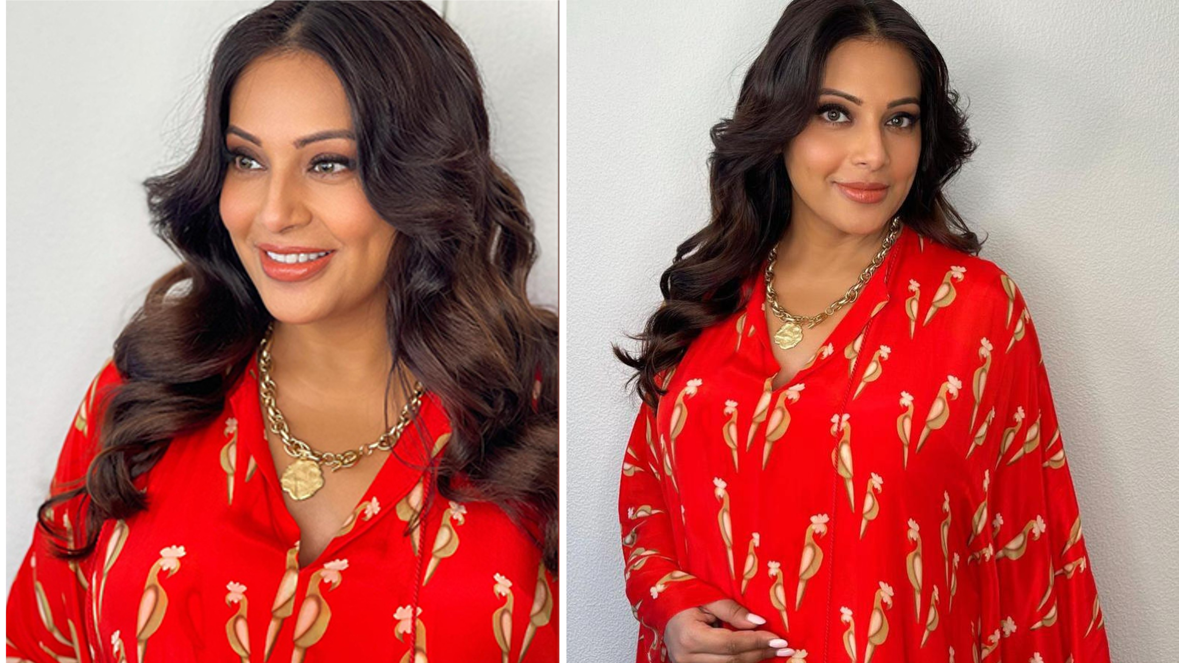 Mom-to-be Bipasha Basu looks radiant in red kaftaan Mom-to-be Bipasha Basu looks radiant in red kaftaan