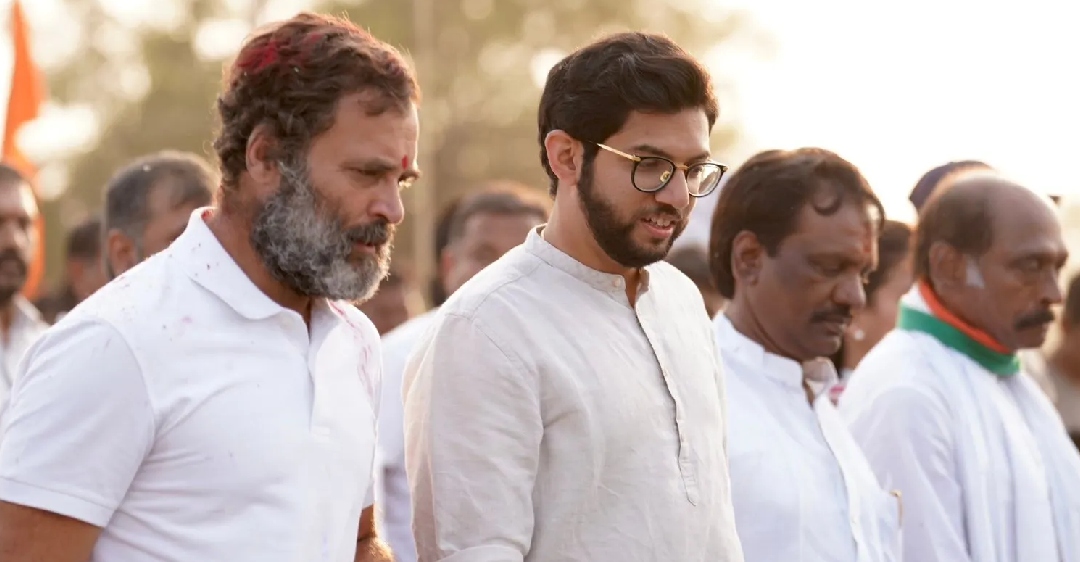 Shiv Sena-UBT joins BJY, Rahul greets and hugs Aditya Thackeray