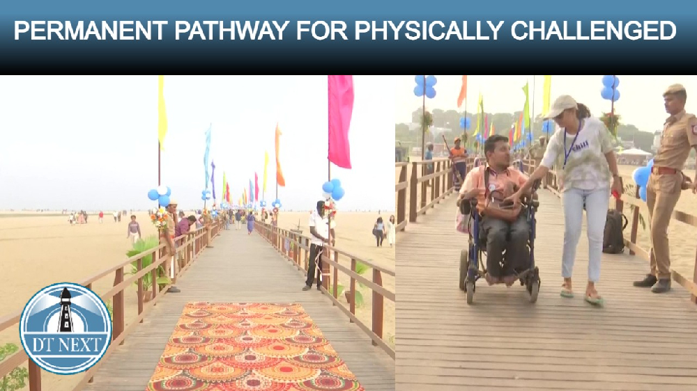 Permanent Pathway at Chennais Marina beach