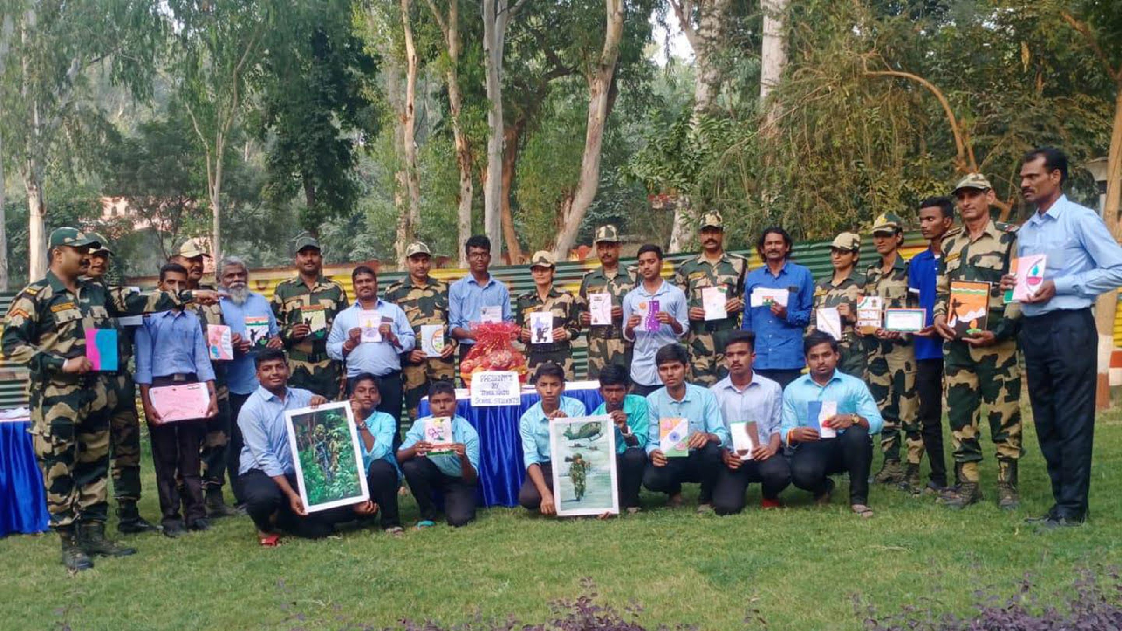 TN govt school students taken on Wagah Border tour by BSF personnel