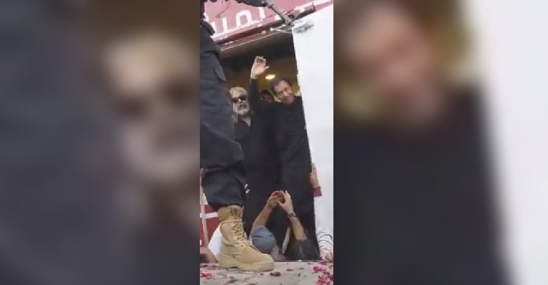 Imran smiled, waved to the crowd after being shot at