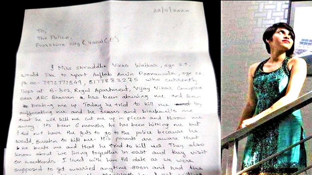 ‘He will kill and cut me to pieces’: Shraddha’s SOS to cops in 2020