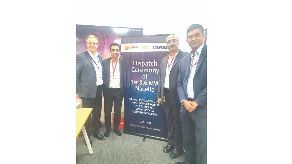 Vestas ships first 3.6 MW  component for Vibrant’s  54 MW project