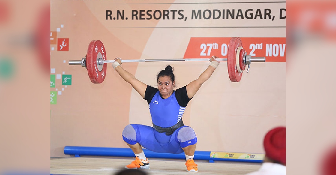 Yogita creates National Record in the 87kg weightlifting category
