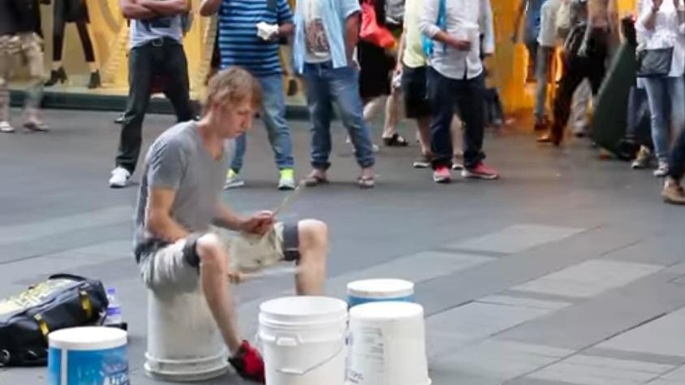 Watch: Man stuns netizens by using empty baskets as drum sets