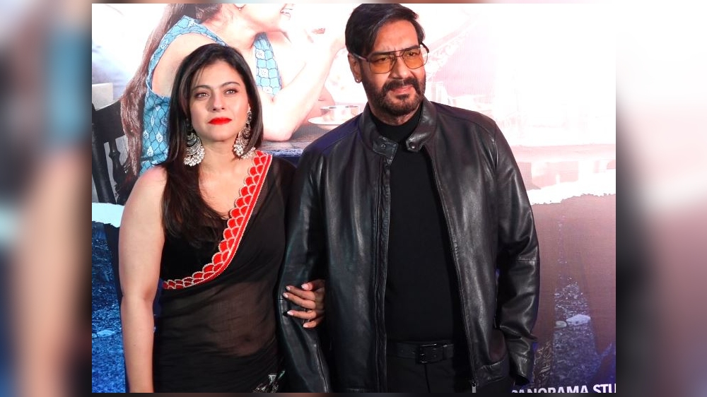 Kajol, Ajay Devgn twin in black at Drishyam 2 screening