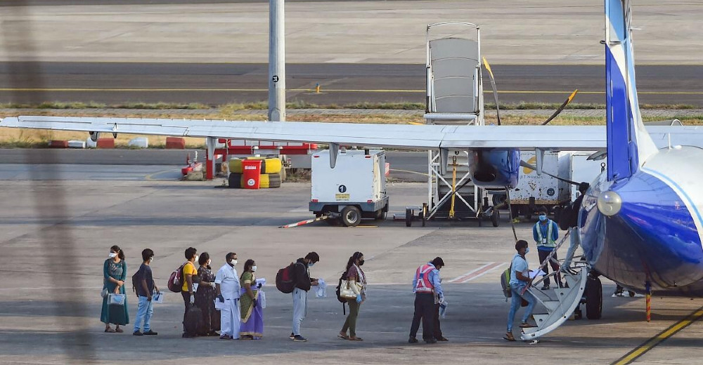 Govt says masks no more compulsory during air travel Govt says masks no more compulsory during air travel