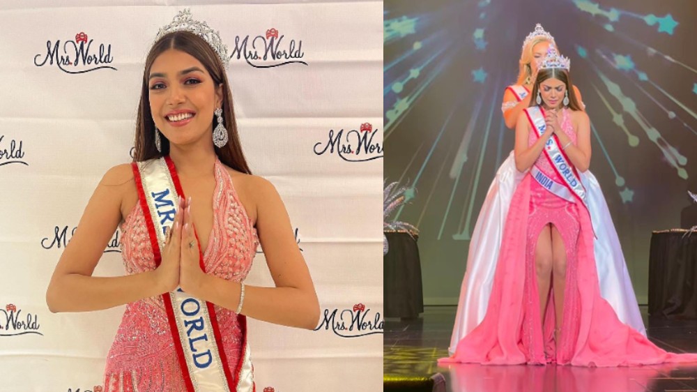 Sargam Koushal bags Mrs World 2022, brings crown back after 21 yrs Sargam Koushal bags Mrs World 2022, brings crown back after 21 yrs