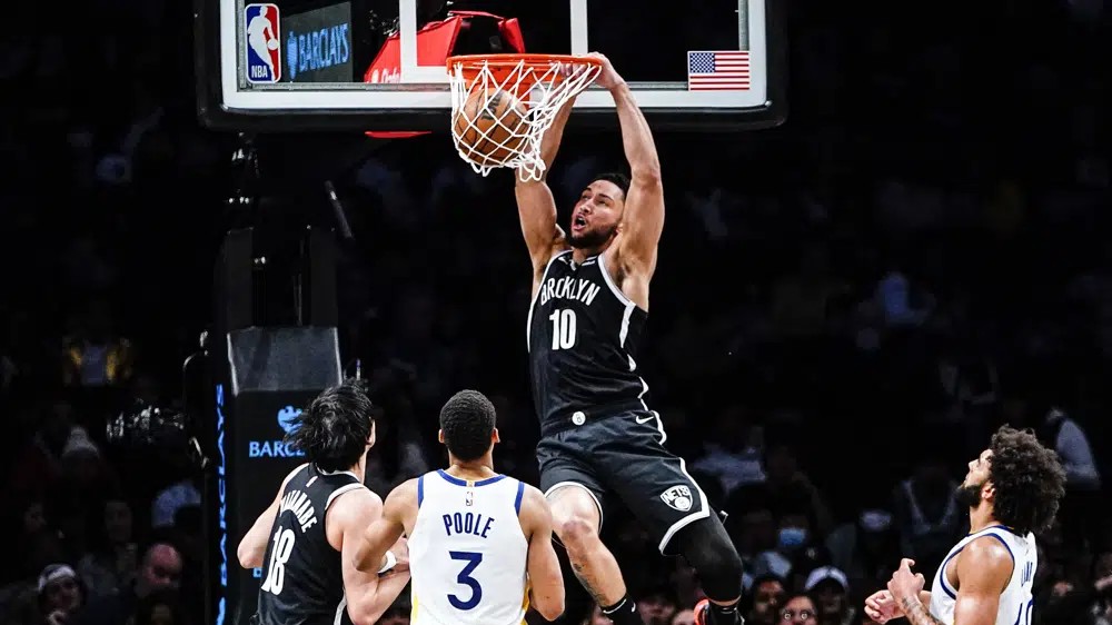 Brooklyn Nets score 91 in 1st half, wallop weary Warriors 143-113