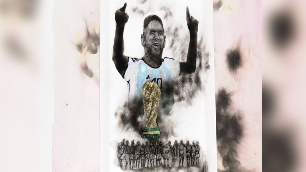 Cuttack: Artist makes smoke portrait of Lionel Messi with World Cup