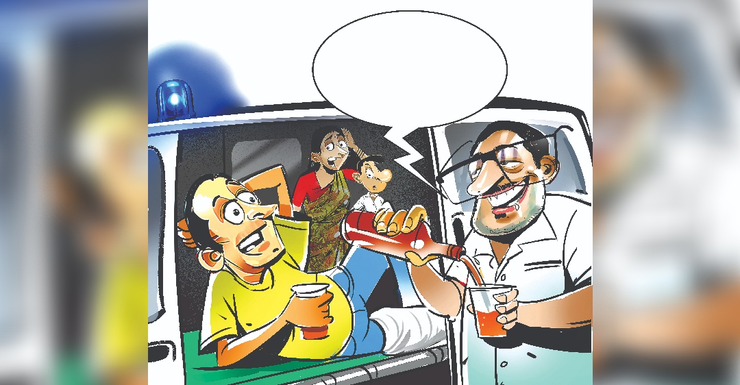 Peg pals: Ambulance driver buys drink, gives to patient