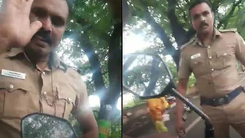 Cop who abused activist over helmet issue booked by Chennai police