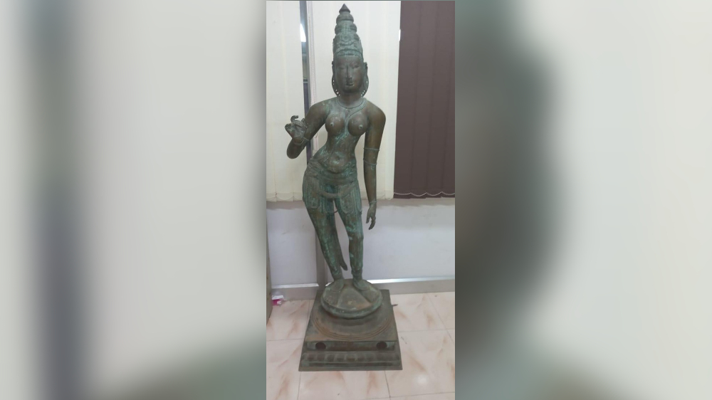 Later Chola era metal idol seized from Kumbakonam by Idol wing police