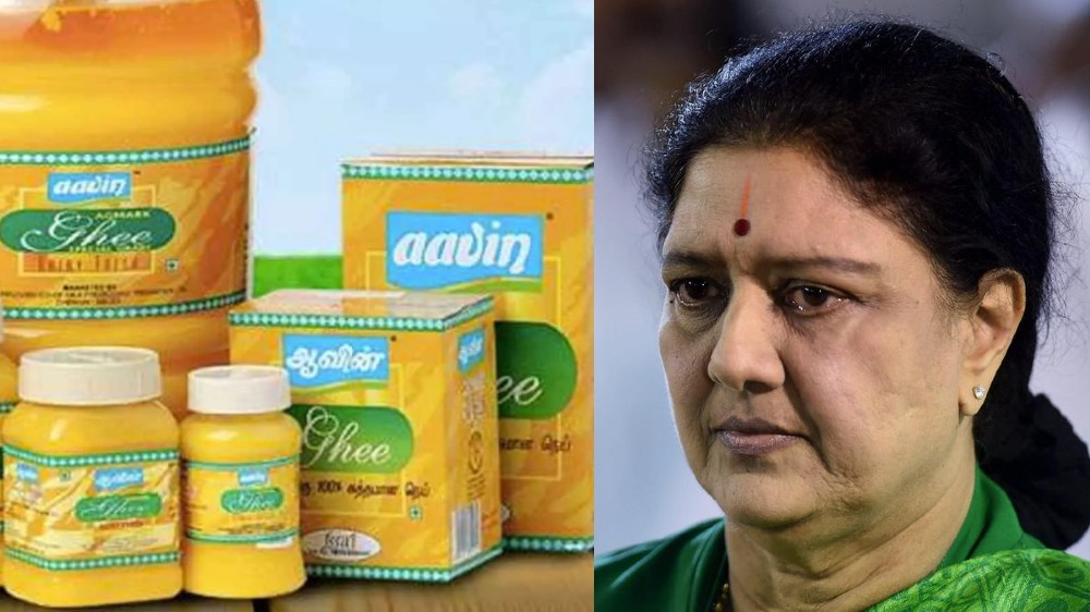 Sasikala demands Aavin ghee price hike to be rolled-back immediately Sasikala demands Aavin ghee price hike to be rolled-back immediately