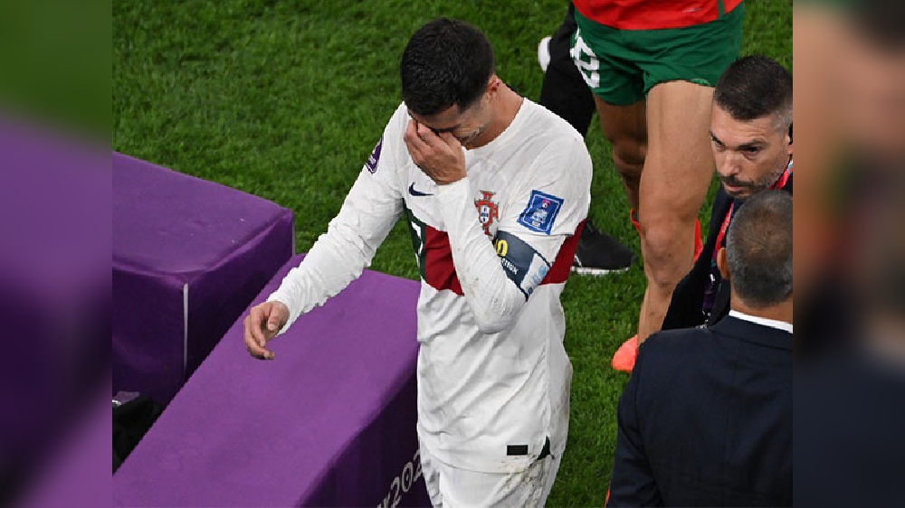 Ronaldo walks down tunnel in tears as Portugal out of World Cup Ronaldo walks down tunnel in tears as Portugal out of World Cup
