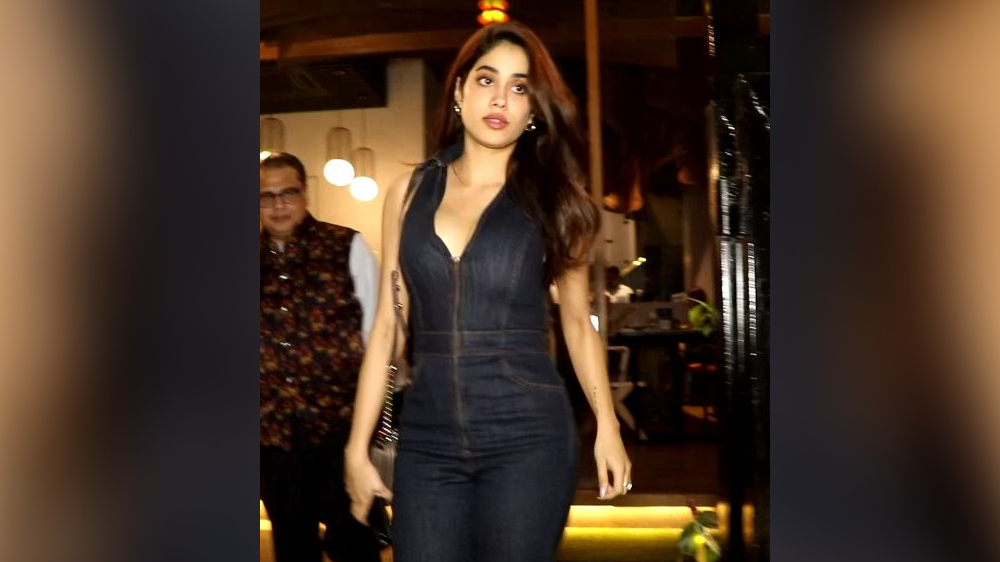 Janhvi Kapoor makes fashion statement in denim jumpsuit