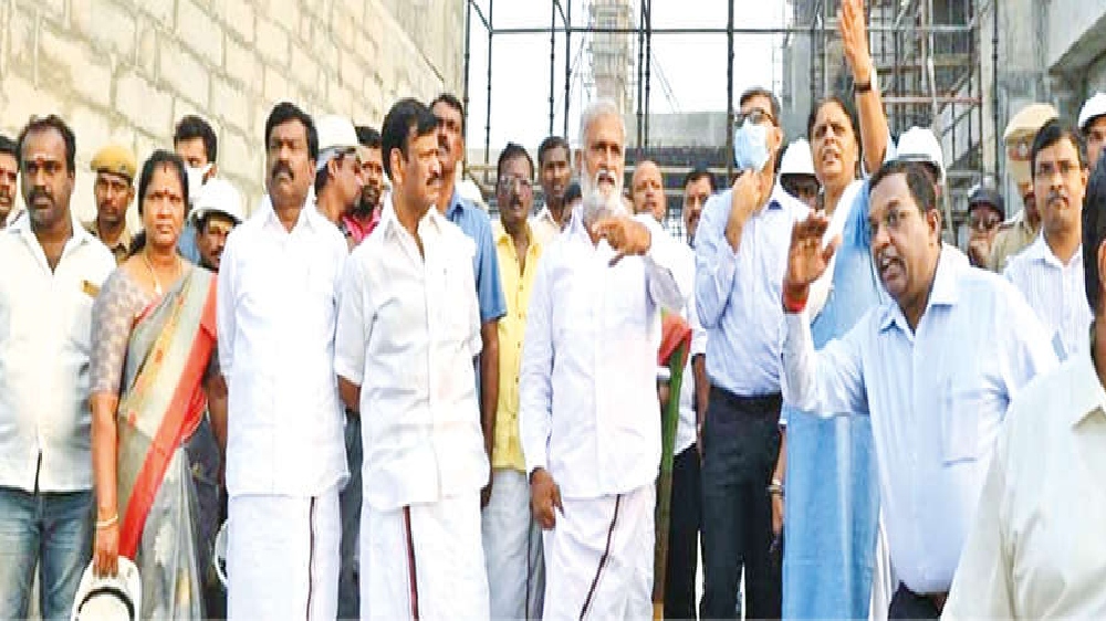Mins inspect work on Kuthambakkam bus terminus Mins inspect work on Kuthambakkam bus terminus