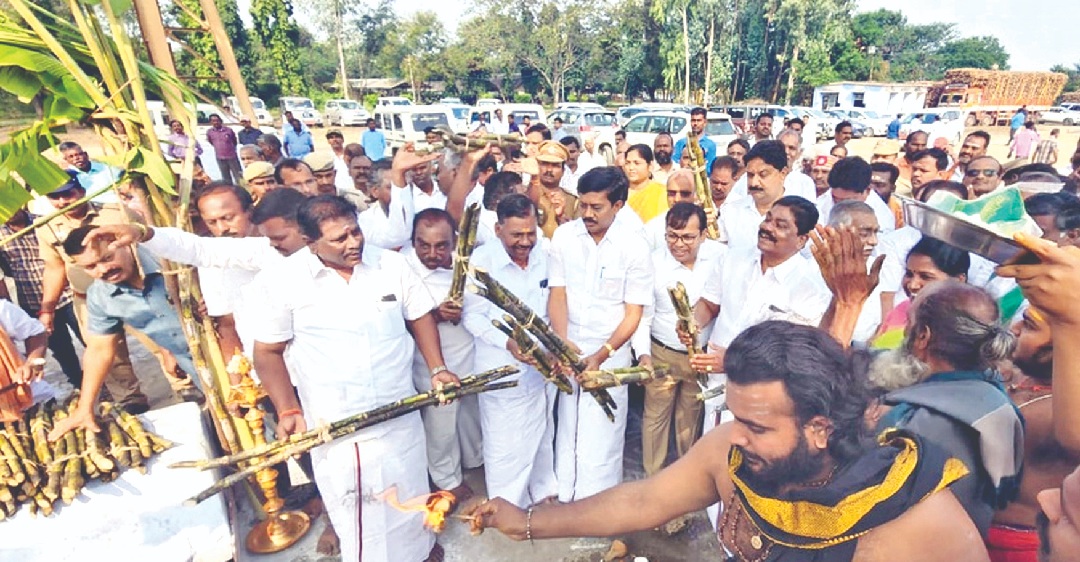 Cane crushing in Tirupattur sugar mill commences