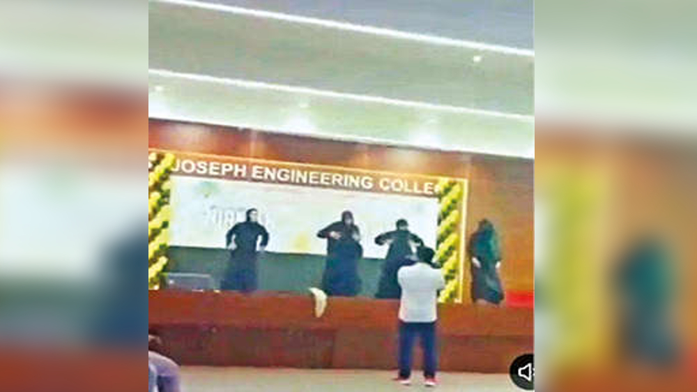 Girls did not dance in burqa to B’wood song in college