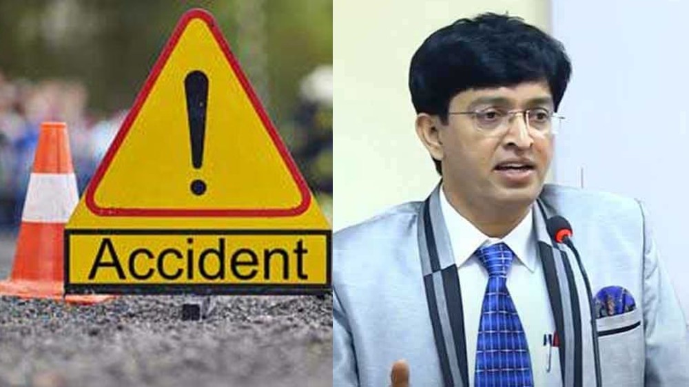 Cooperation secy Radhakrishnan car hit by tourist bus; no injuries