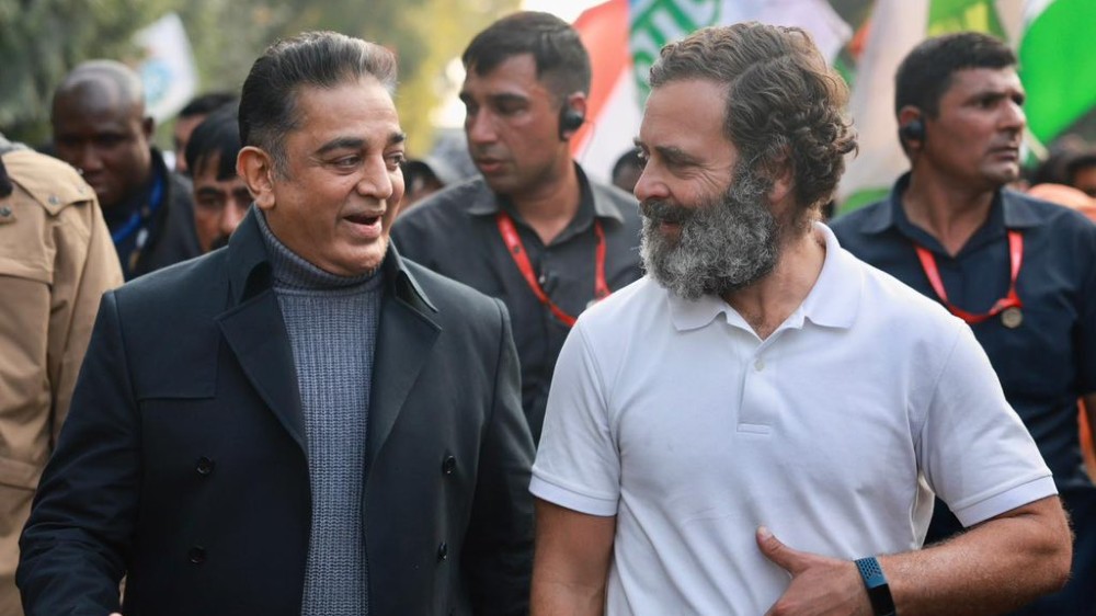 I am here as an Indian: Kamal Haasan joins Rahul Gandhi-led BJY