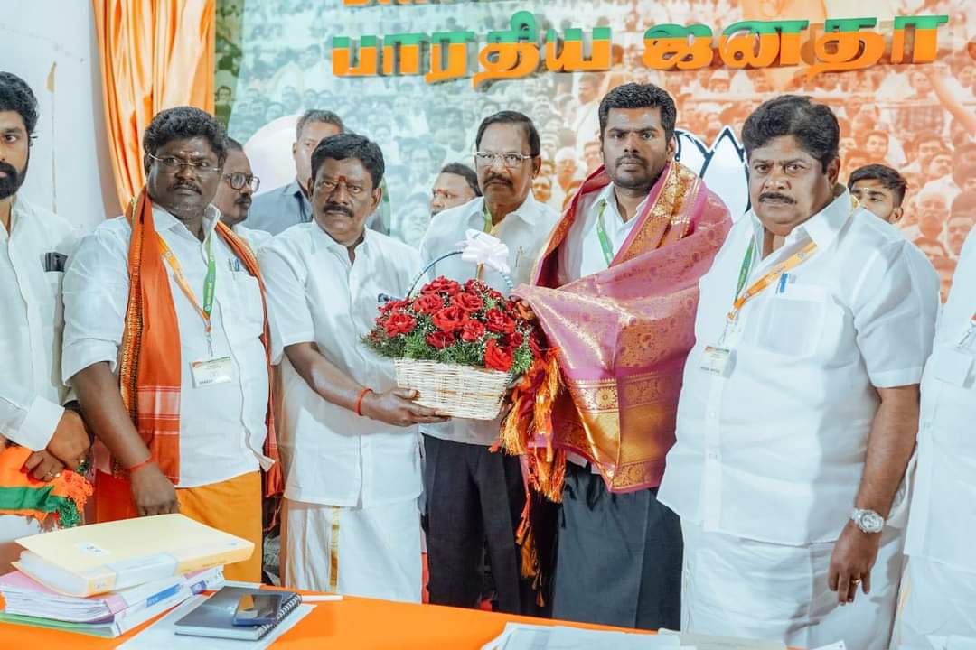 Former AIADMK MLA Anbalagan joins BJP