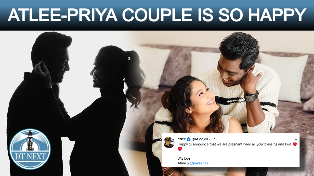 Atlee-Priya couple is so happy Atlee-Priya couple is so happy