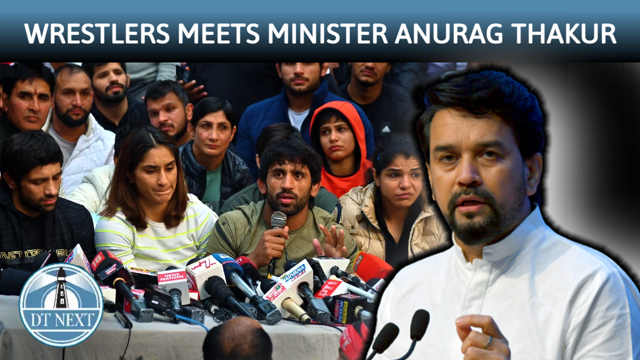 Wrestlers meets Union sports Minister Anurag Thakur
