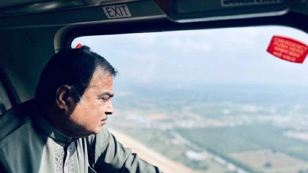 Nitin Gadkari inspects progress of Bengaluru-Chennai Expressway