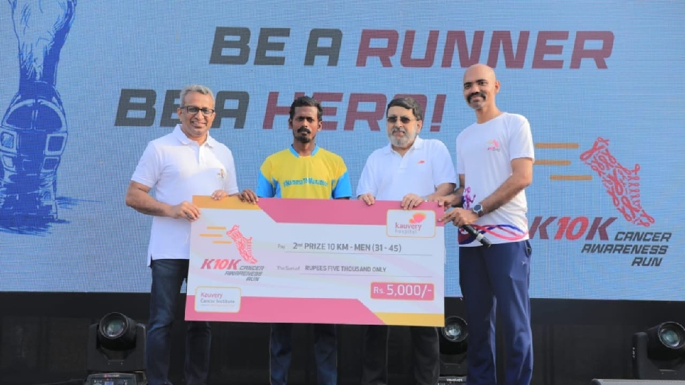 Pvt hosp organises marathon ahead of World Cancer Day in Besant Nagar
